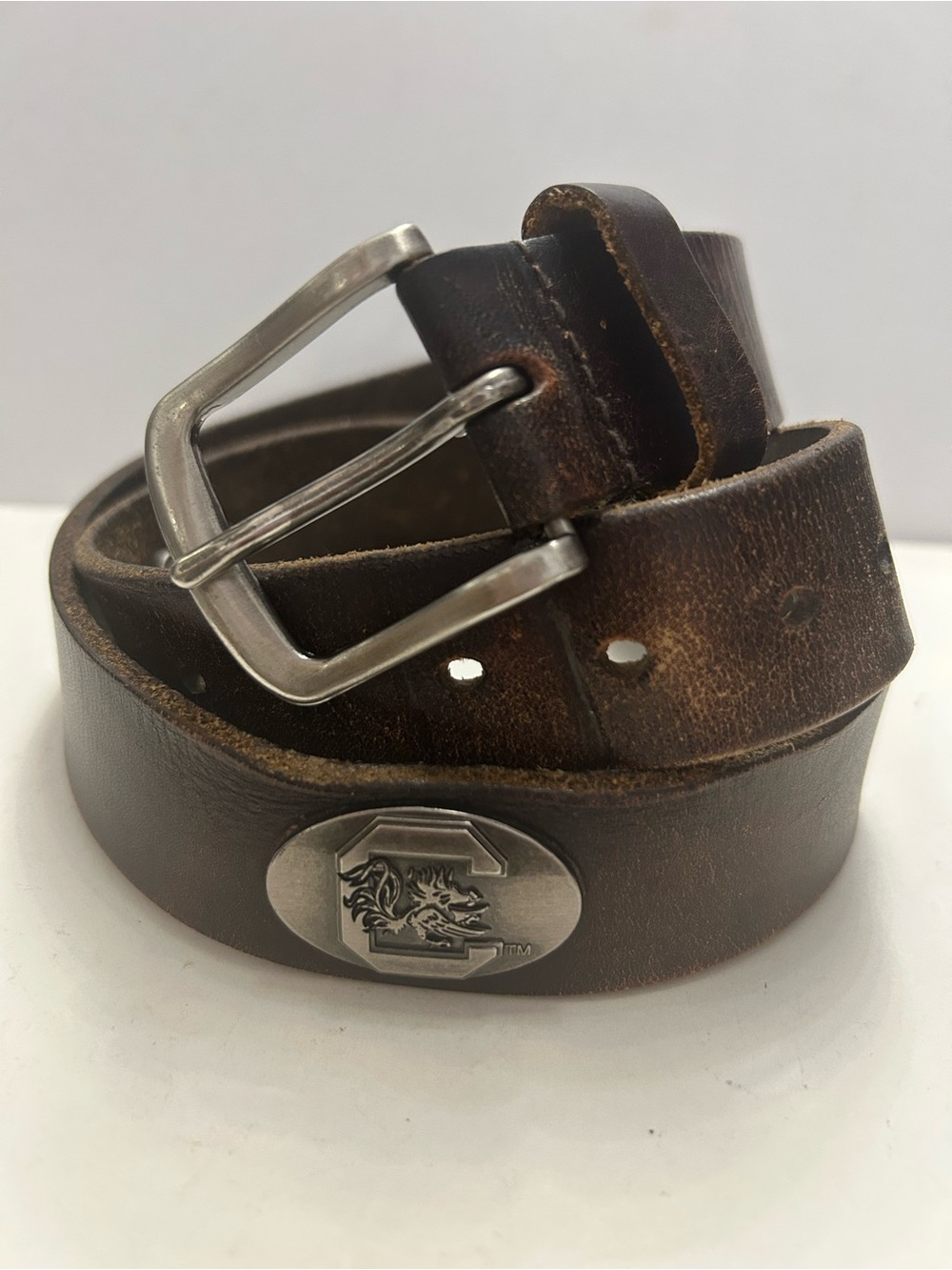 South Carolina Gamecocks Kids Collegiate Brown Leather Belt XL